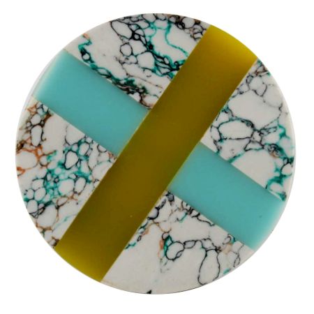 Multicolor Resin And Wood Cabinet Knob